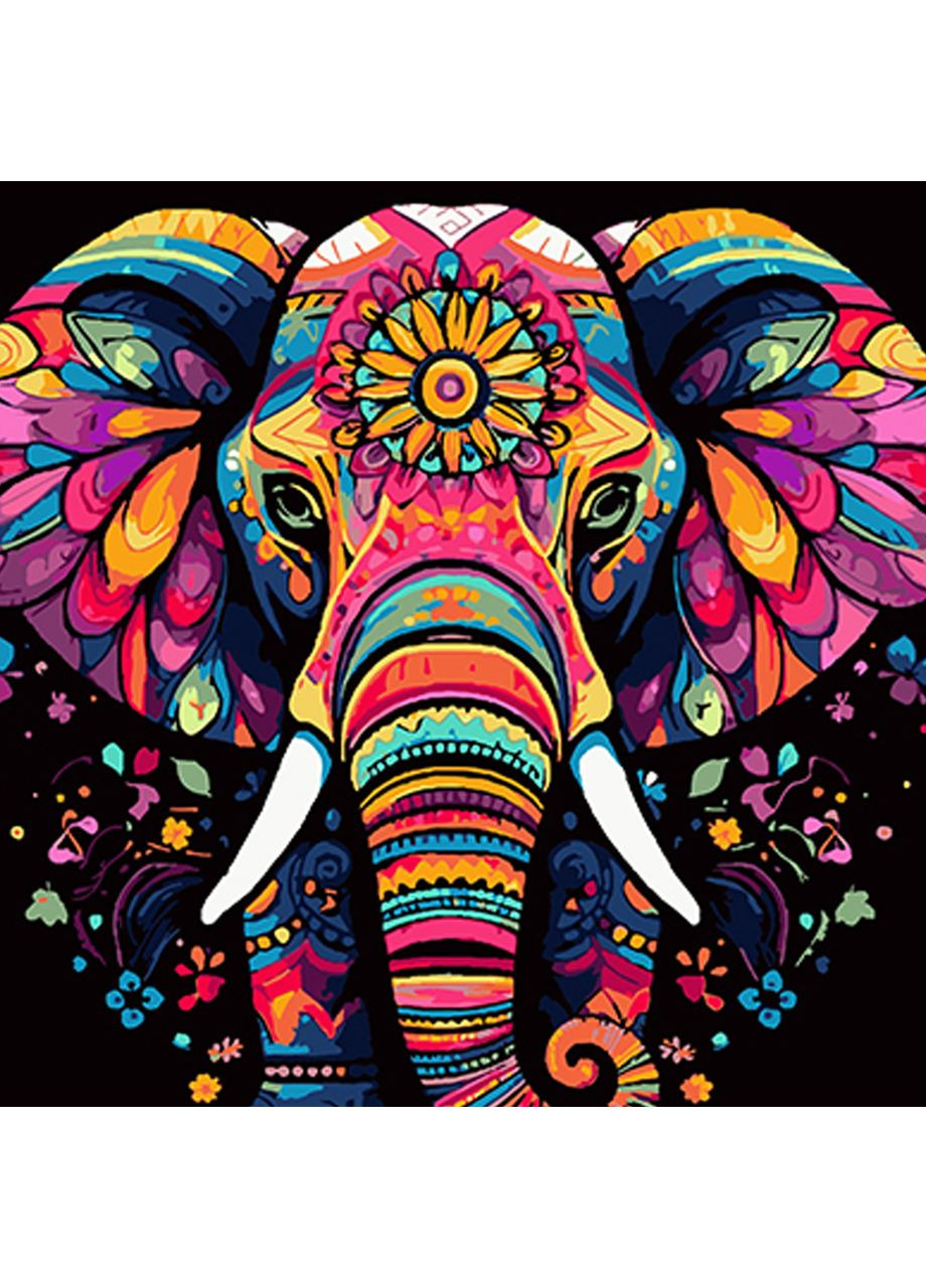 Картина по номерам для взрослых Экзотический слон акриловая для снятия стресса см Strateg (362431209)