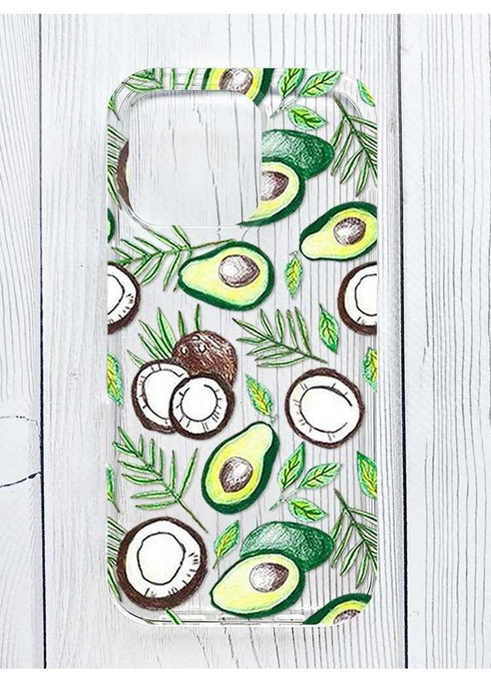Прозорий чохол на iPhone 16 Pro Max Авокадо і кокос (принт 303) Creative (355388208)
