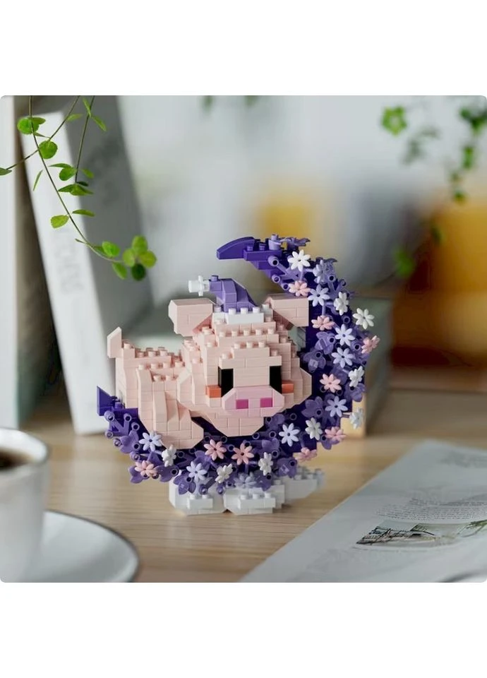 Детский конструктор Розовая свинка 8981 серии "Cute Moon", 474 детали Bambi (392972766)