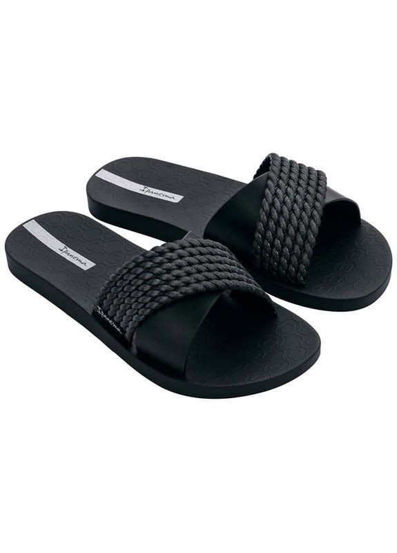 Черные пляжные женские шлепанцы Ipanema