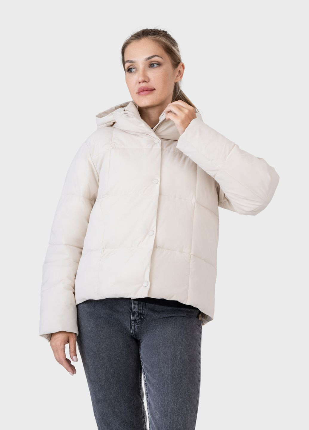 Світло-бежева зимня куртка світло-бежева з технологією "water repellent" xl Avecs