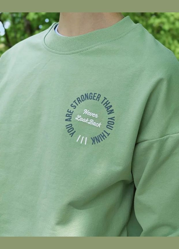 No Brand свитшот для мальчика (подростковый) hc (h001-6393-057-33-1) зеленый повседневный