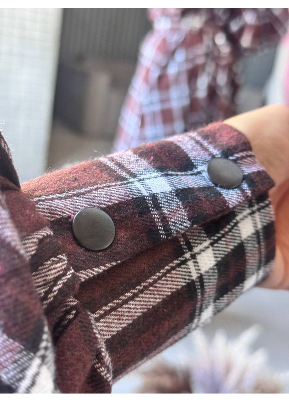 Темно-бежевое платье-рубашка Garna в клетку