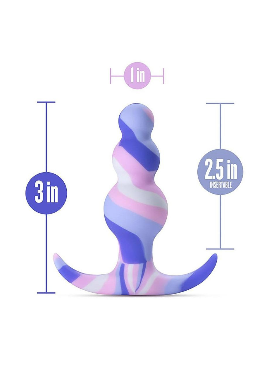 Анальна пробка рельєфна зі стопером Avant Twilight різнокольорова Blush (303896724)