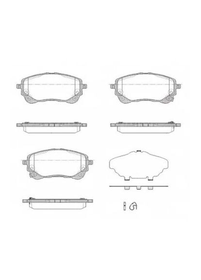 Колодки гальмівні дискові (комплект 4 шт) Remsa (354759740)