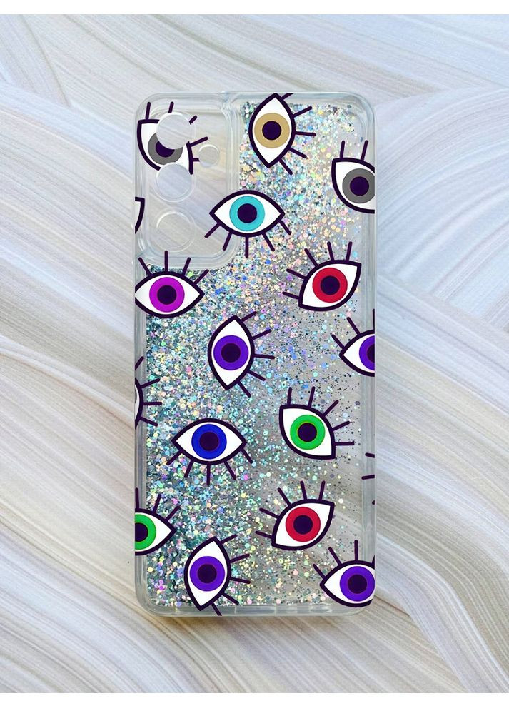 Чехол с плавающими блестками на Samsung Galaxy A25 (A256):: Глаза (принт 336) CASE CONTROL (360711499)