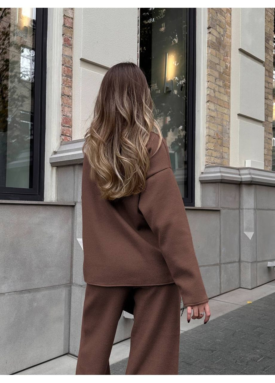 Костюм турецька вʼязка не кашлатиться,не линяє,штани з високою посадкою та кофта Україна (364088168)