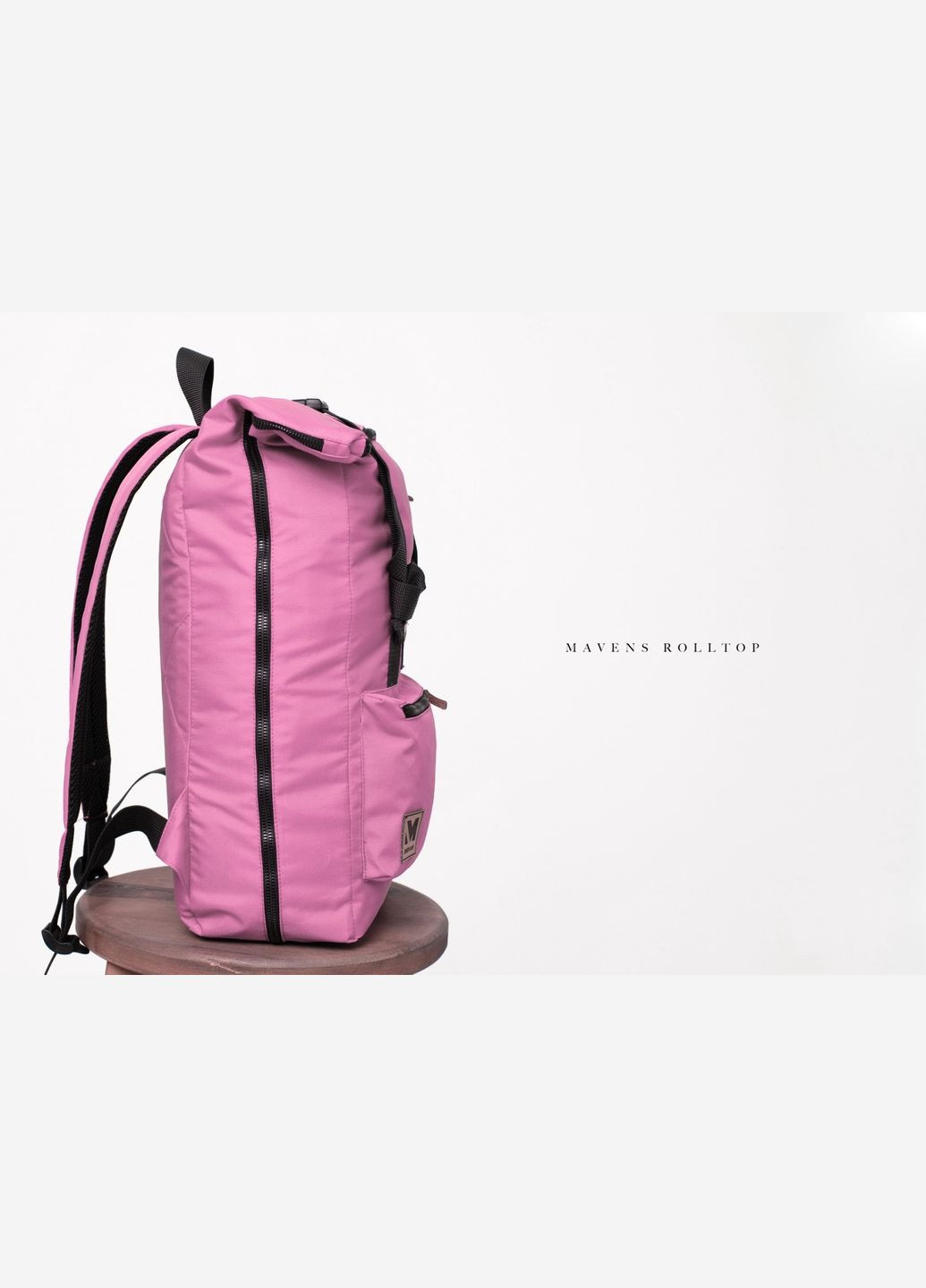 Рюкзак " Rolltop" для ручной клади, стандарт Ryanair и Wizz Air 40x20x25 см. розовый Mavens (269463469)