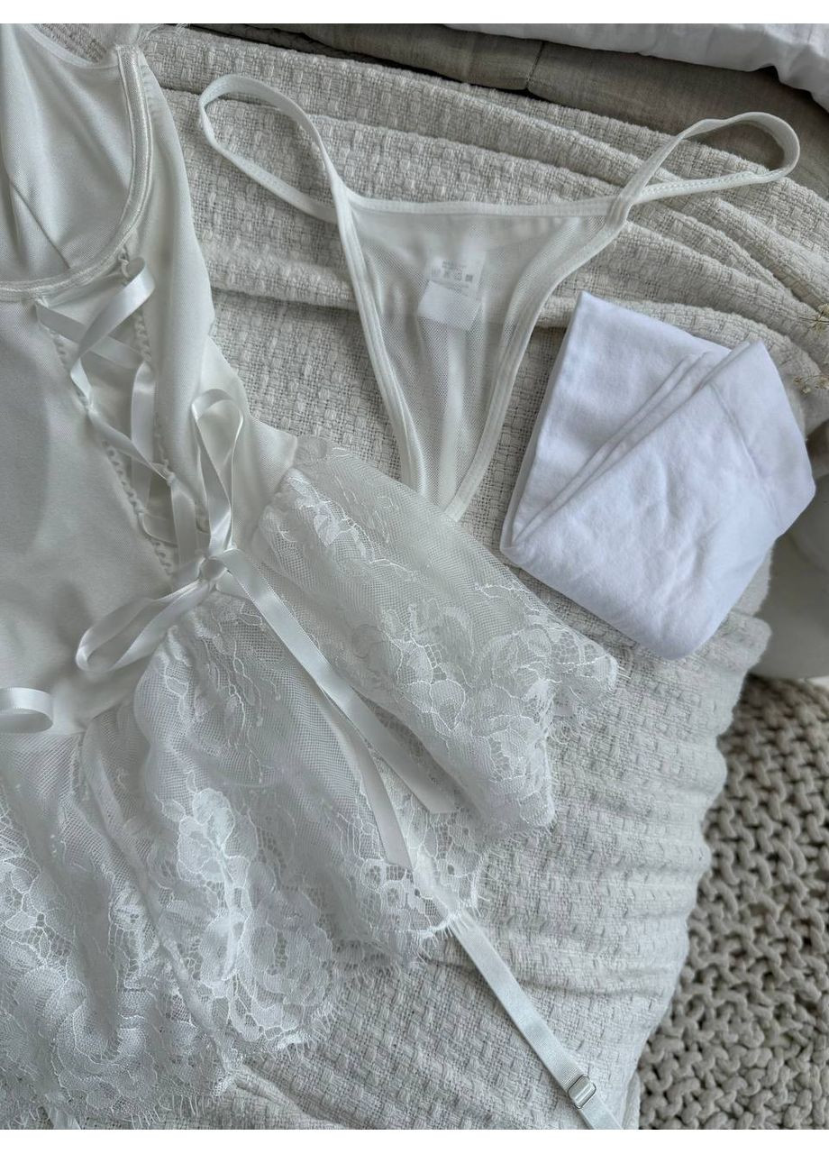 Комплект білий з мереживом та чокером Vital-Textile 099/97 (361853711)