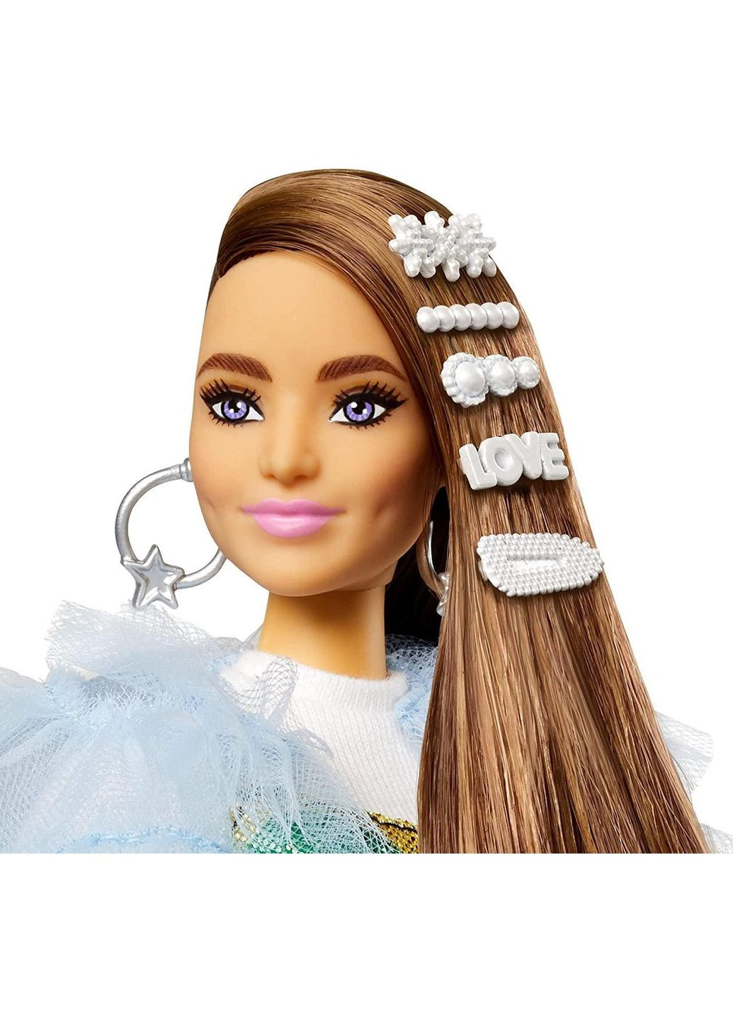 Кукла Extra #9 в голубом жакете и домашнем крокодиле (GYJ78) Barbie (342753000)