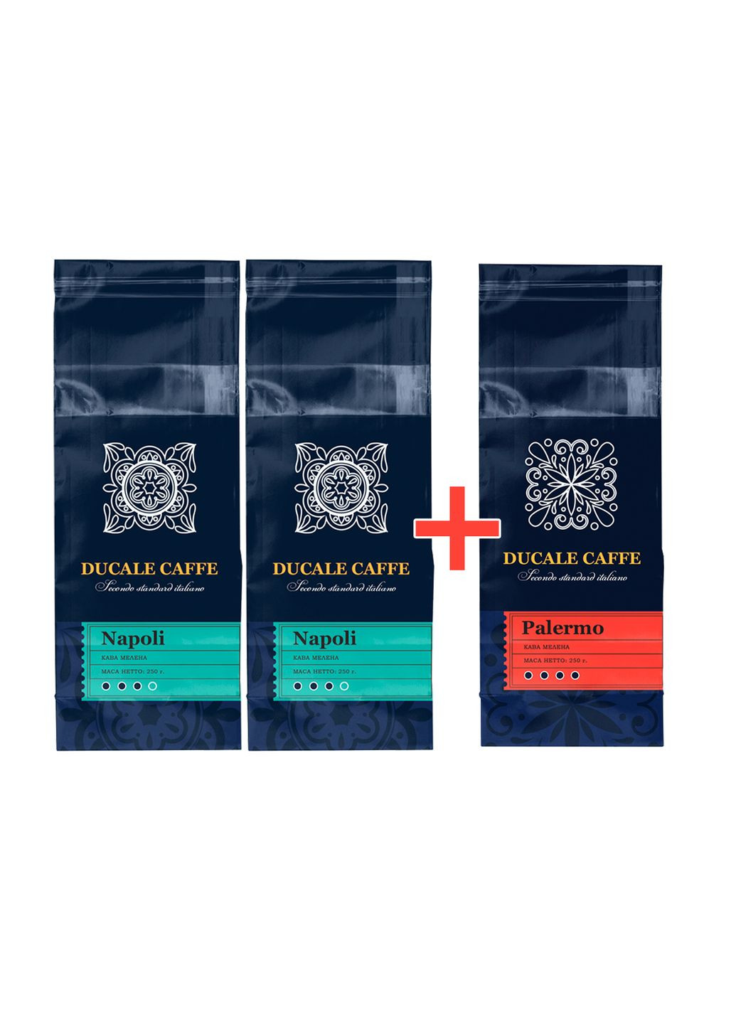 Кофе в брикетах Duсale Napoli 2 шт по 250 г Кофе в брикетах Duсale Palermo 250 г Ducale Caffe (292145881)