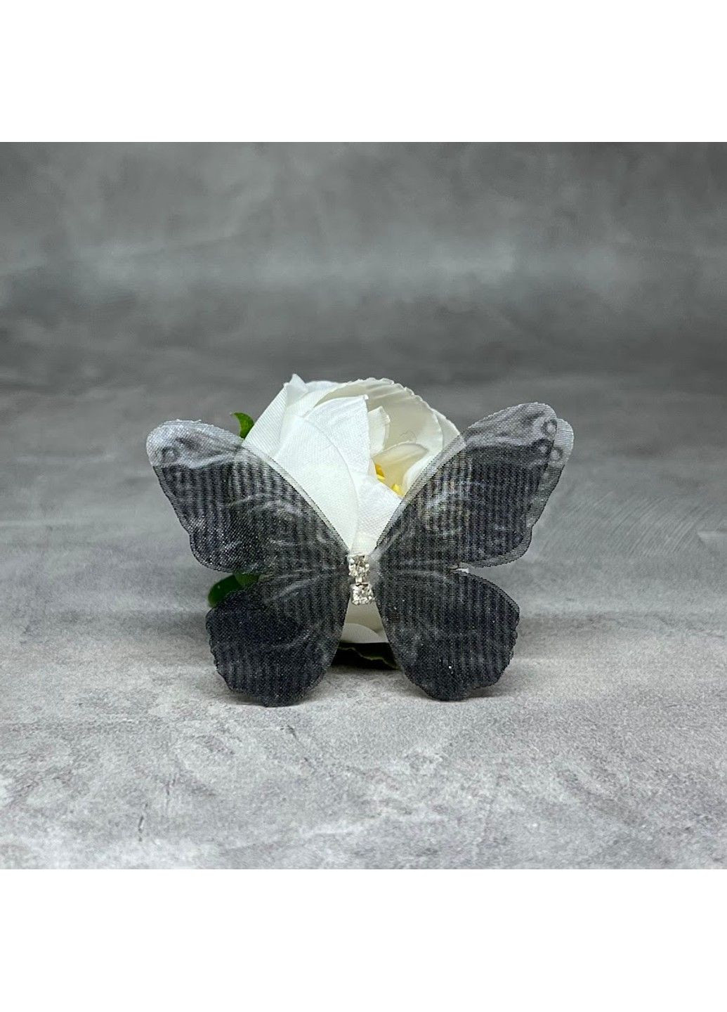 Метелик шифоновий (двошаровий), розмір ≈ 5*3,8 см, арт 018087, 1 шт No Brand (327878272)