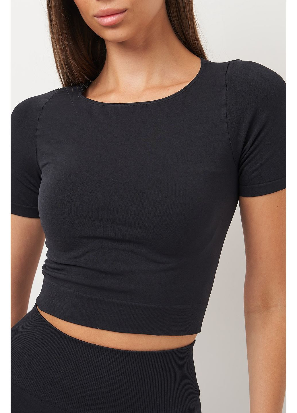 Топ бесшовный с короткими рукавами Crop T-Shirt Giulia — 349499881