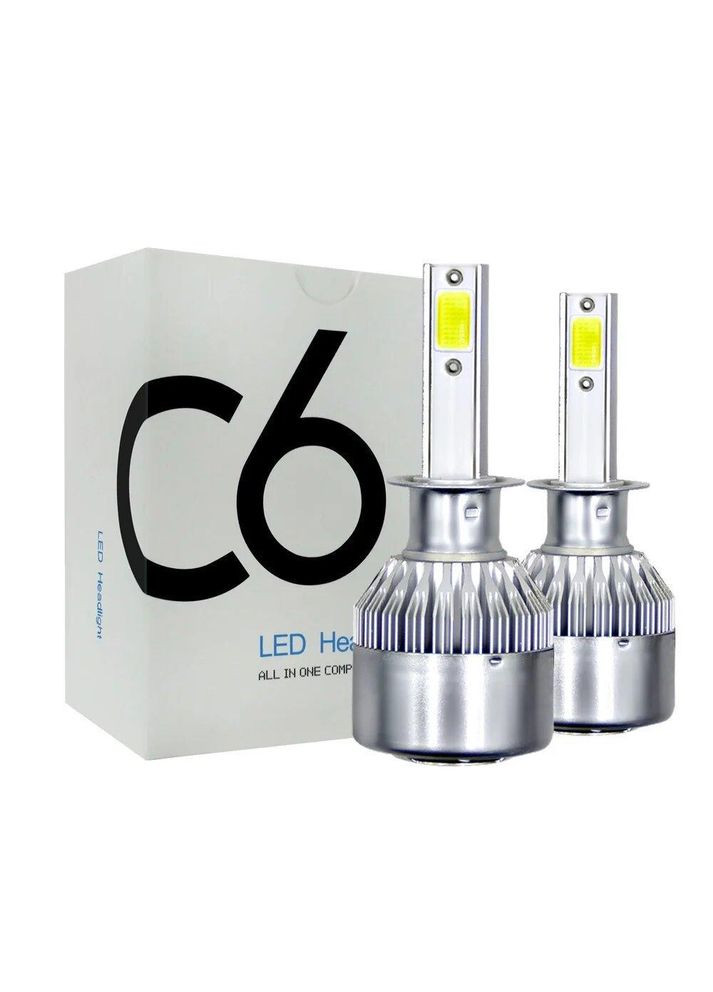 Лампа автомобільна ЛЕД C6 H1 (Silver) No Brand (325877288)