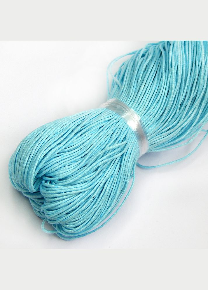 Шнур вощеный, моток, 1 мм, голубой, 5 м No Brand (341730668)