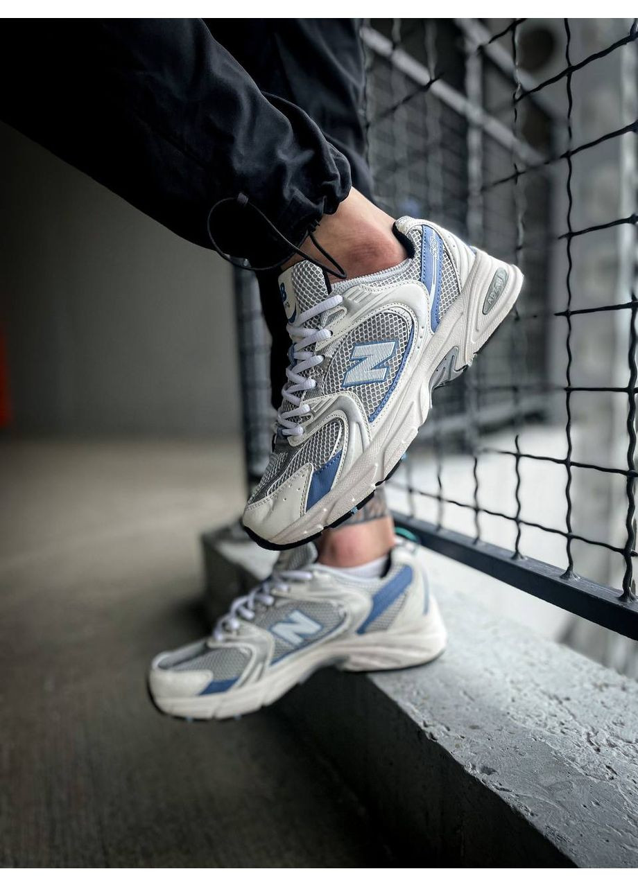 Белые демисезонные кроссовки мужские new balance 530 steel blue mr530kc нью беланс 530 No Brand