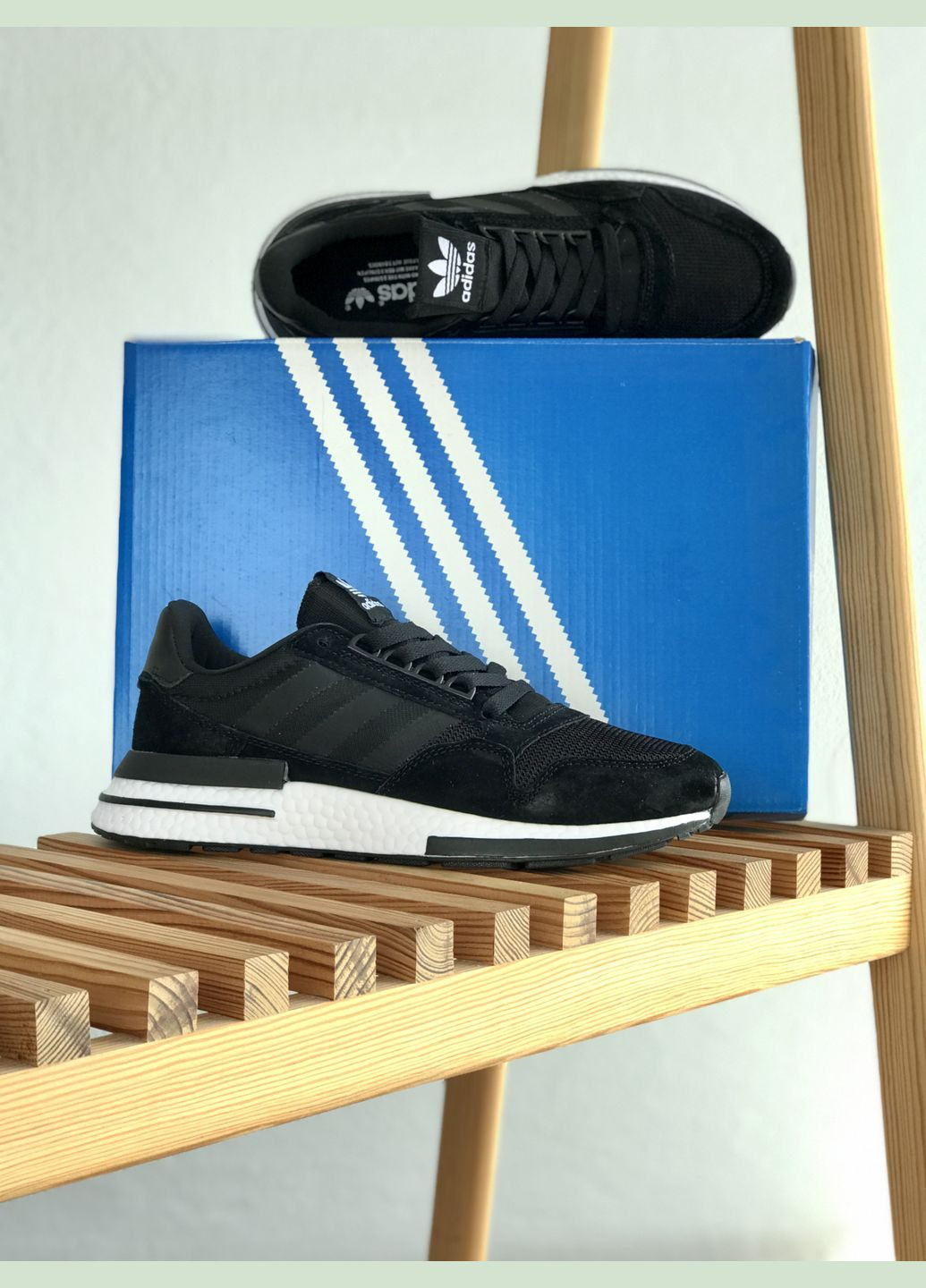 Чорні Осінні кросівки чоловічі adidas zx 500 black | адідас zx 500 чорний No Brand