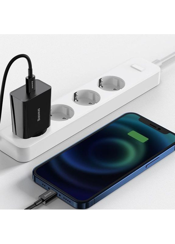 Зарядний пристрій Speed Mini Quick Charger 20W (1USB C) (CCFS S) Чорний Baseus (372163456)