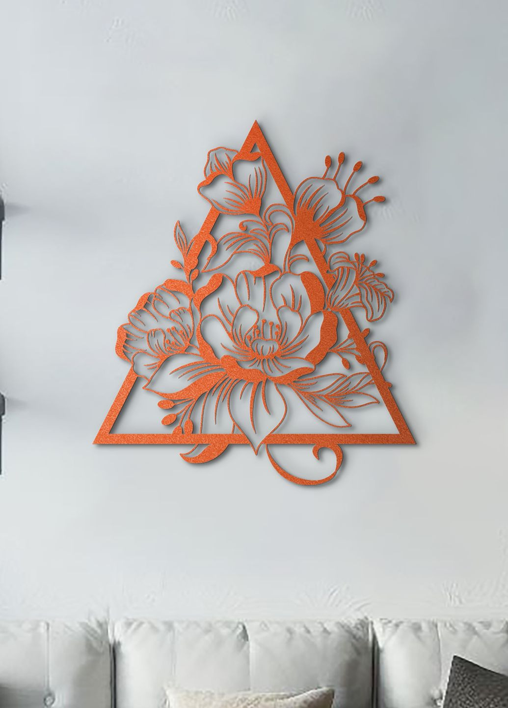 Декоративне панно з дерева, настінний декор для дому "Квітковий цвіт", картина лофт 40х45 см Woodyard (292113320)