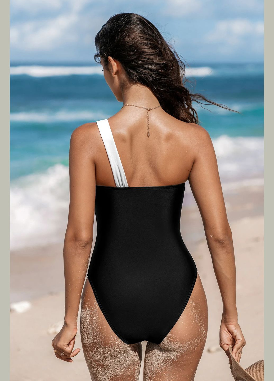 Чорно-білий літній купальник CUPSHE