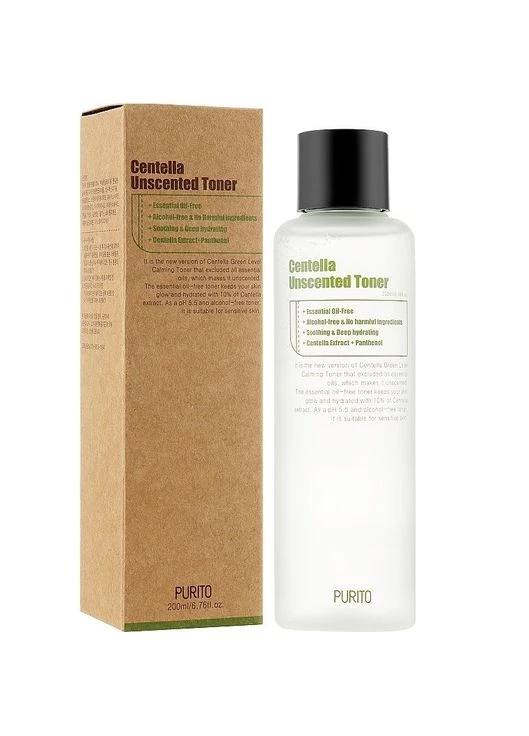 Тонер заспокійливий з центеллою без олій 200 мл Centella Unscented Toner PURITO (294944974)