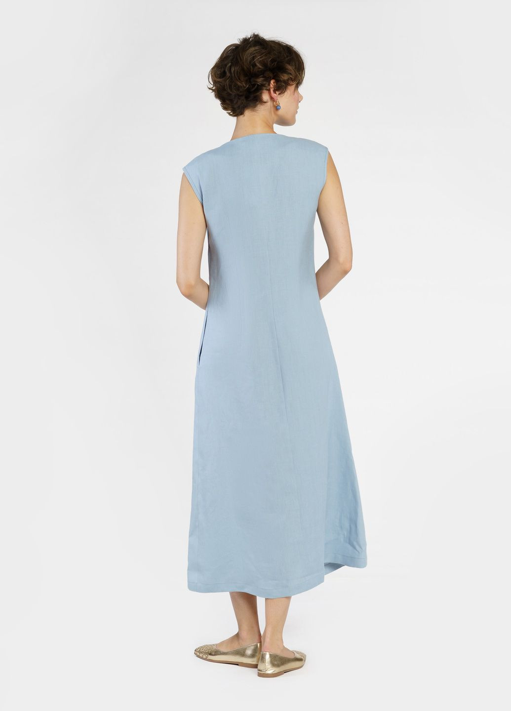 Блакитна кежуал сукня жіноча блакитна Arber