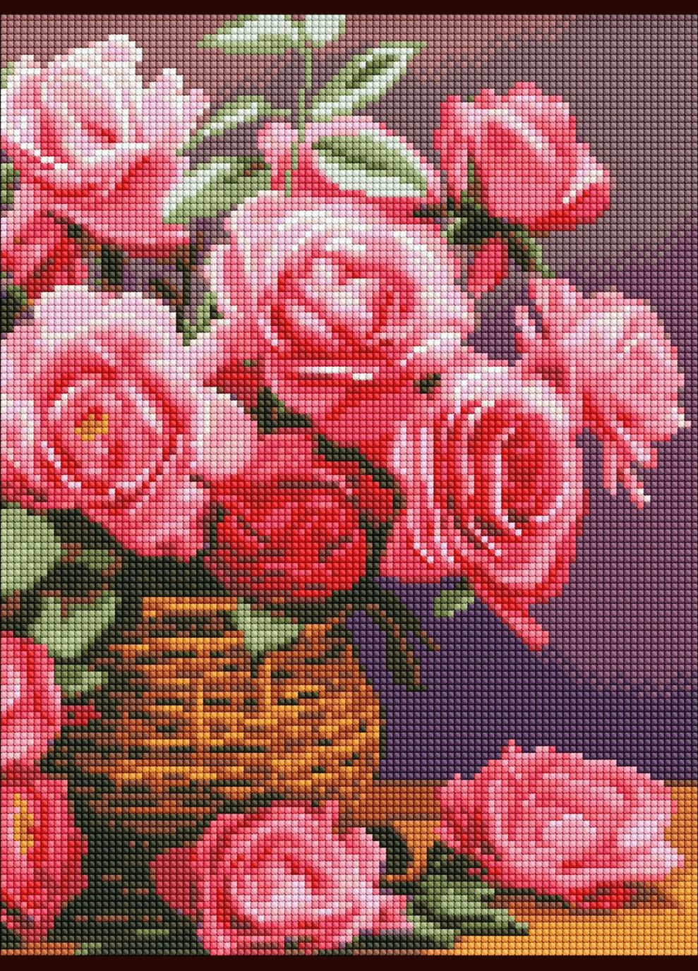 Алмазна мозаїка без підрамника Барвисті троянди ©art_selena_ua 30x40 AMC7857 Ідейка (281028750)