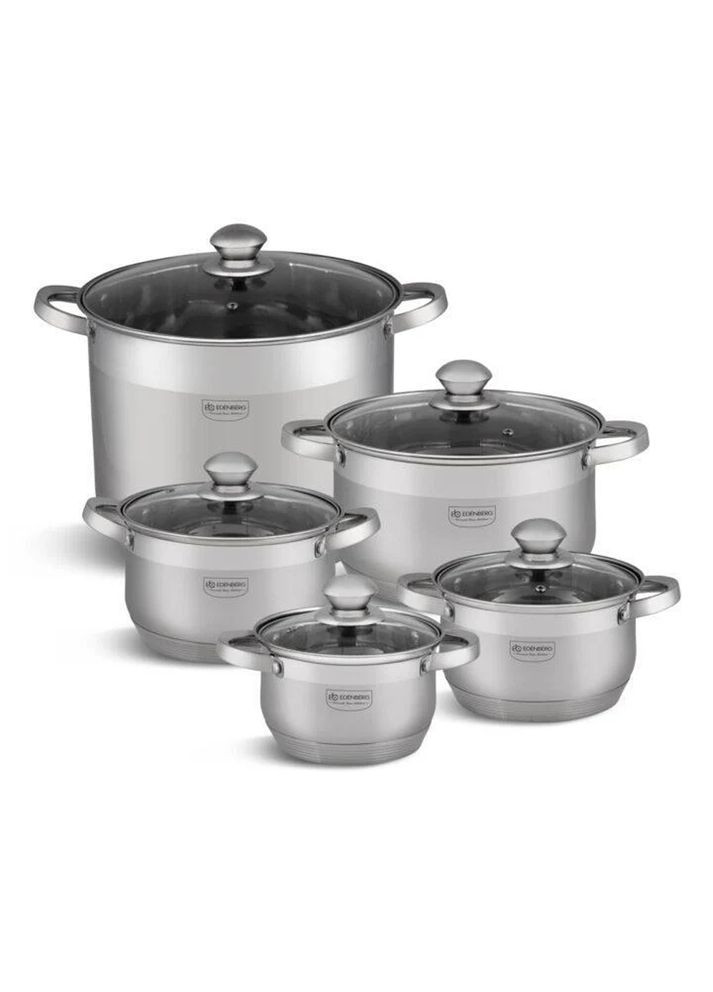 Набір каструль із нержавіючої сталі 10 предметів EB-4019 Edenberg (360654505)