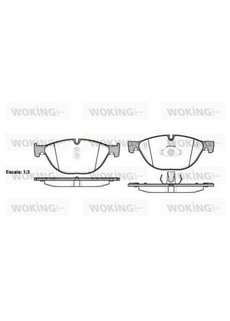 Тормозной колодки диск. перед. (выр-во Remsa) Bmw 5 2.0 09-,Bmw 5 3.0 09-,Bmw 5 4.4 09- (P15143.00) Woking (364977473)