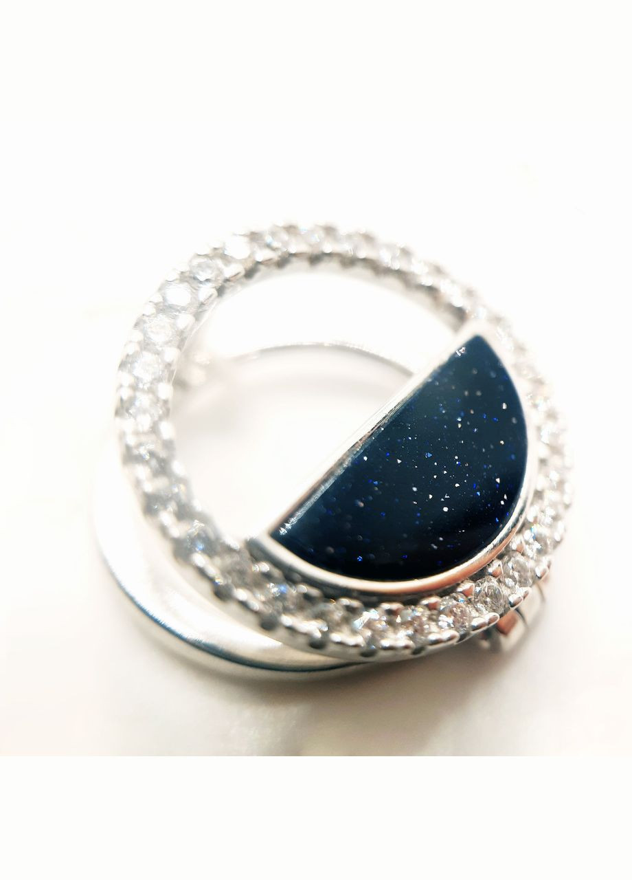 Сережки срібло 925° 5,06г. ніч каїра родій авантюрин () Bigsun 1851 (305583270)