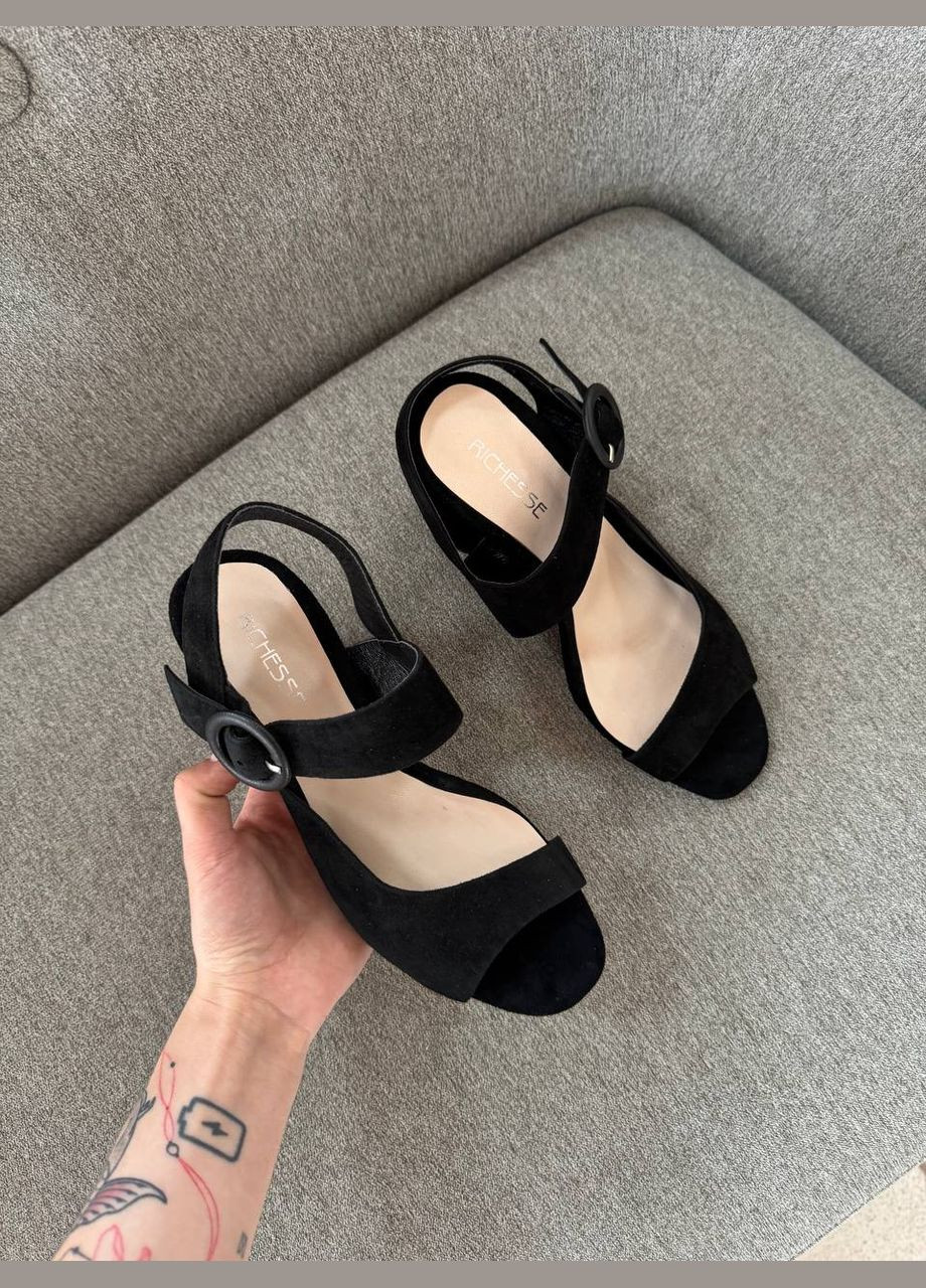 Richesse Туфлі чорний з натуральна шкіра, натуральна замша, україна — (338195643)