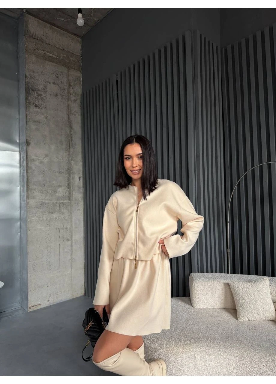 Женский теплый костюм кофта и юбка мини Fashion (382028360)