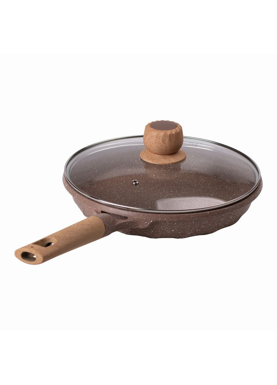 Мармурова алюмінієва сковорода з антипригарним покриттям Ø 26 см бежева HP-4-424CO MGC (370800739)