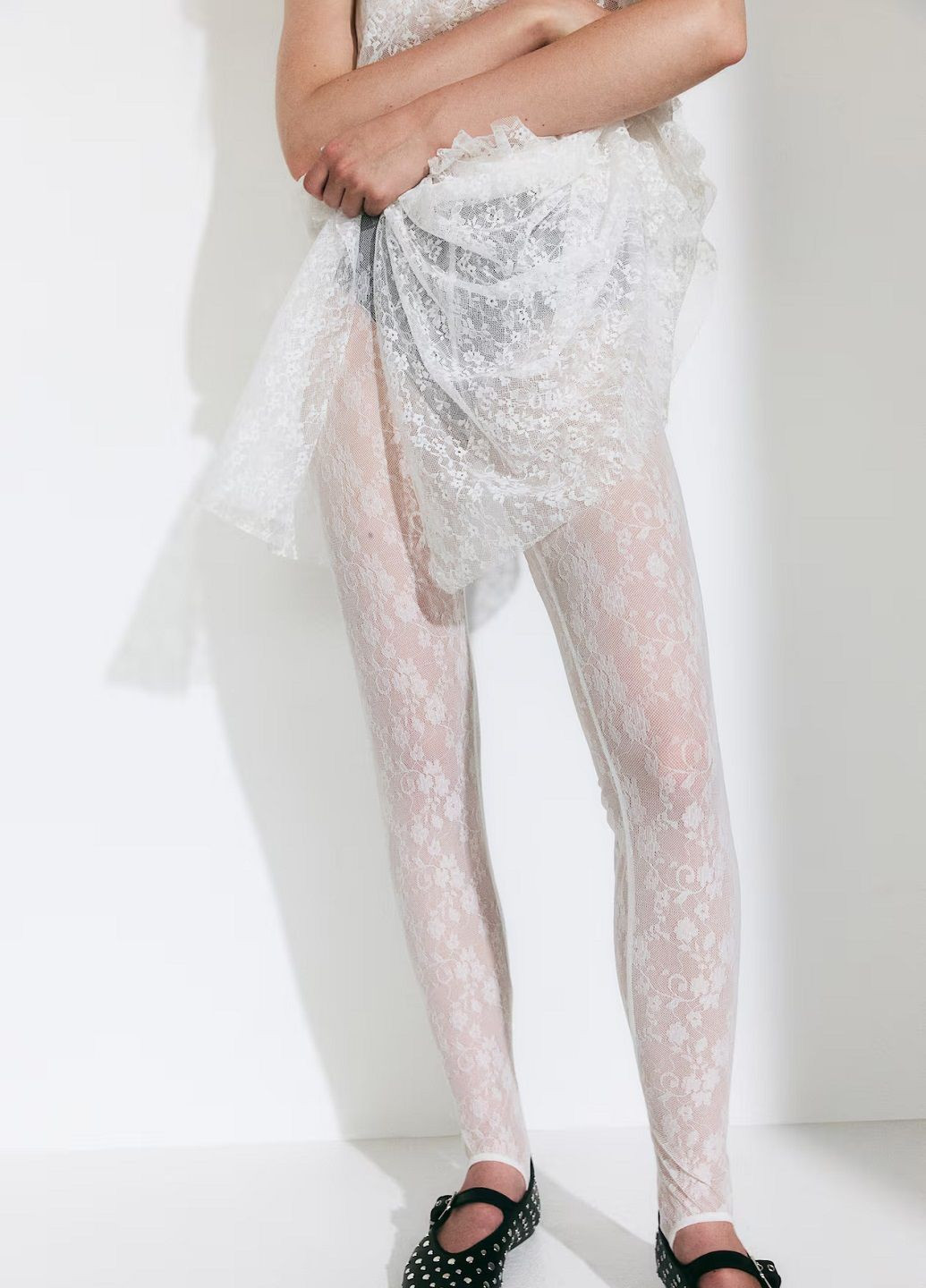 Молочные демисезонные леггинсы H&M