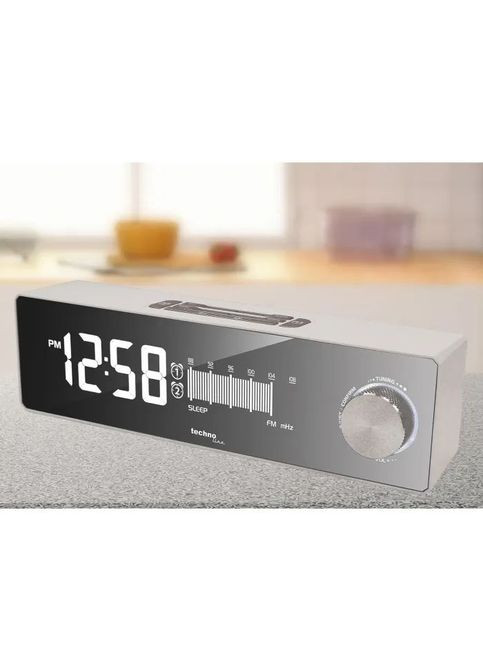 Настільний годинник (DAS302714) Technoline з радіо WT483 White/Silver (356149612)