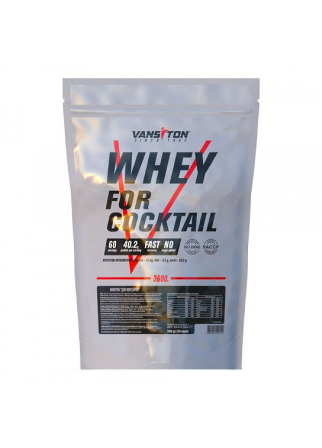 Протеин Whey For Cocktail, 3.6 кг Клубника Vansiton (294930077)