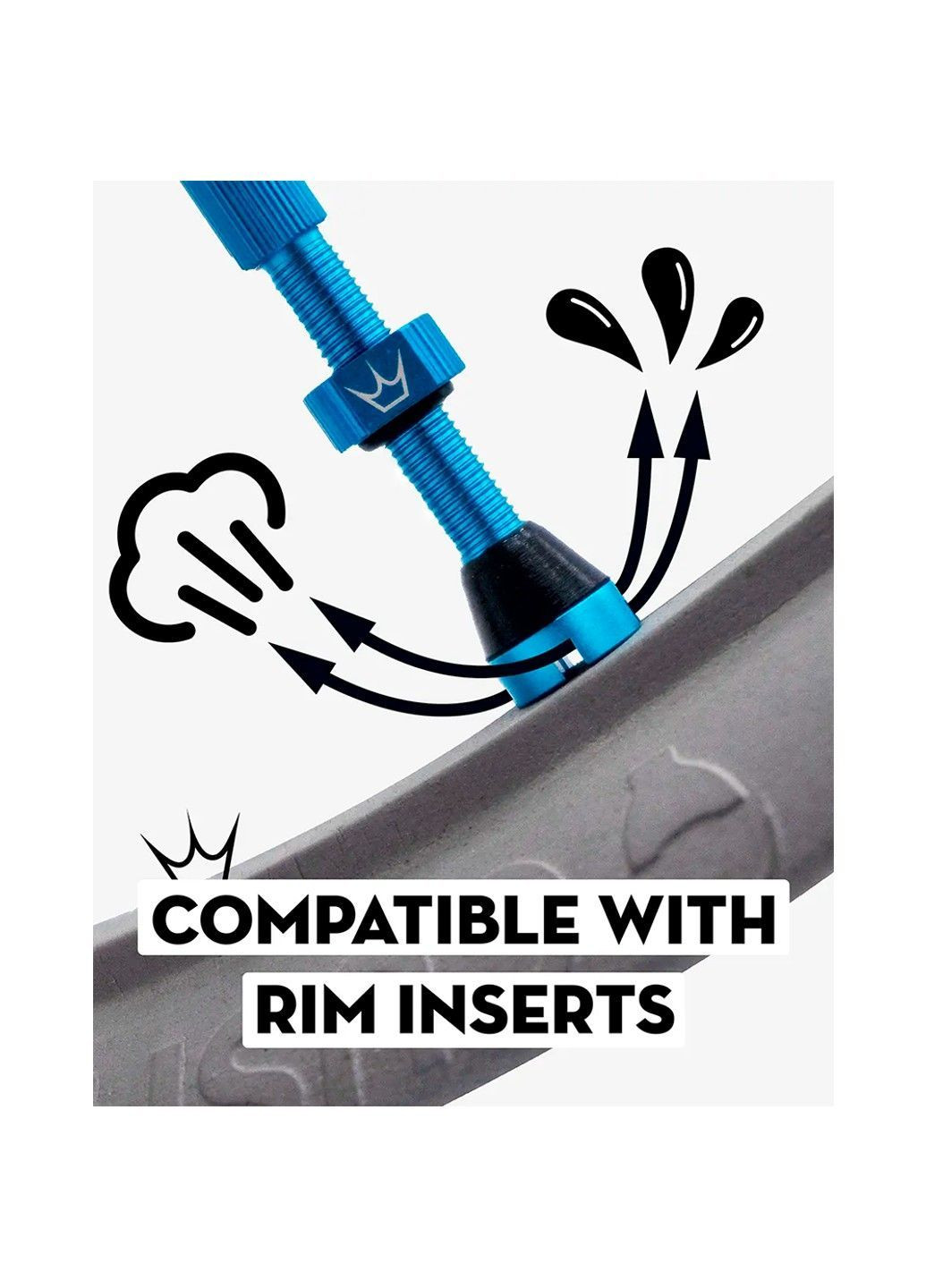 Ніпелі x Chris King Tubeless Valves, 42мм Peaty's (362946606)