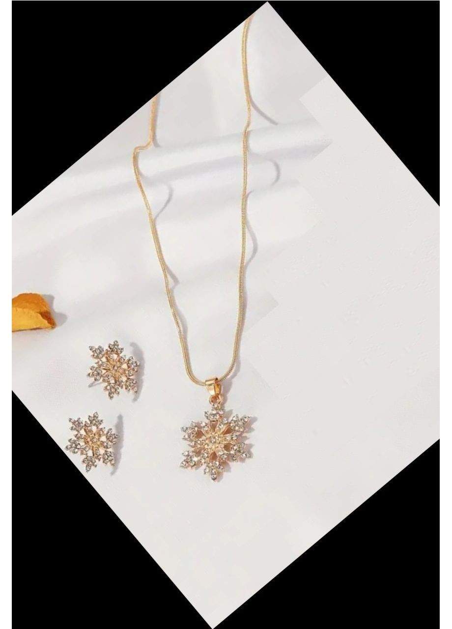 Набор новогодний подвеска и серьги снежинки, 1711 No Brand (367960465)