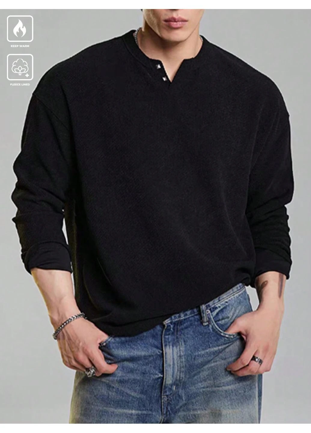 Черный демисезонный свитер SHEIN