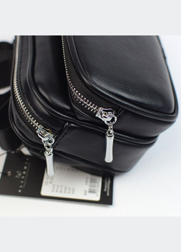 Чорна жіноча маленька нагрудна поясна сумочка бананка через плече Alex&Mia (338182400)