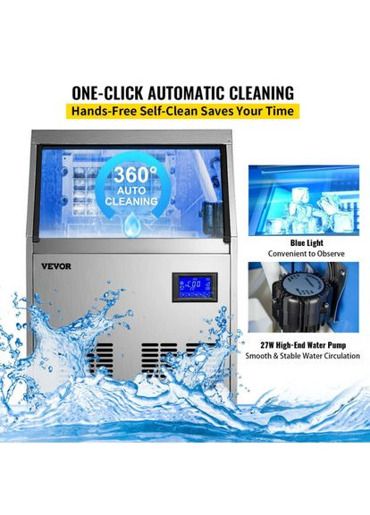 Ледогенератор 60кг льда / 24 часа Vevor (361932244)