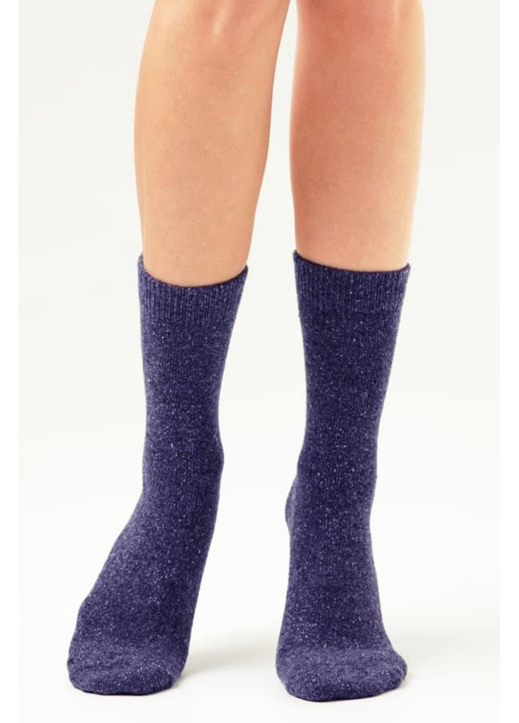 Темно-фіолетові шкарпетки теплі бавовняні з люрексом npv5100 Aura.Via (351892437)