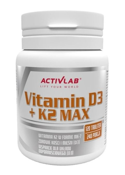 Vitamin D3 + K2 Max 120 Tabs ActivLab (328957269)