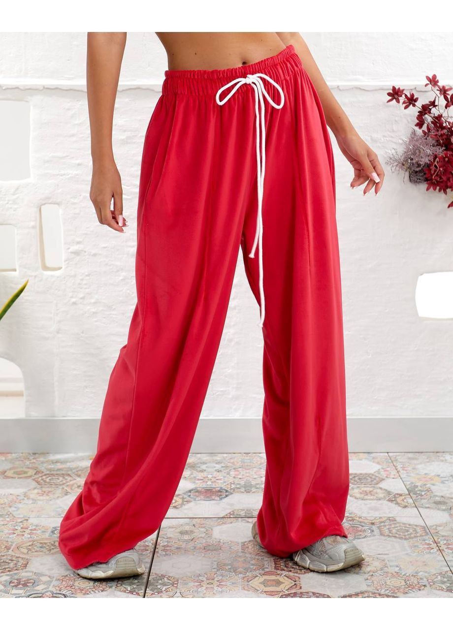 Брюки мягкий набивной велюр, оверсайз, свободного кроя Україна (366089265)