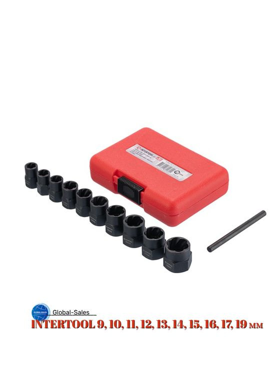 Набор экстракторов для винтов и гаек 10шт удлиненных (SD-8008) Intertool (349818946)
