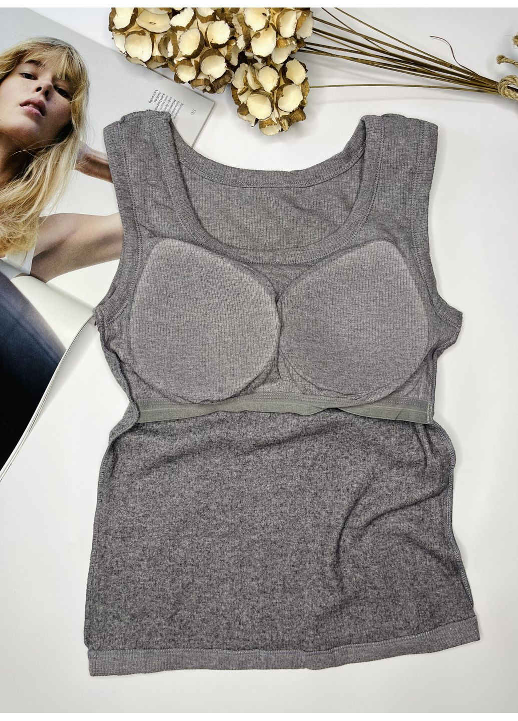 Бюстгальтер-майка тепла на флісі з незнімним поролоном Lavolle (361850353)