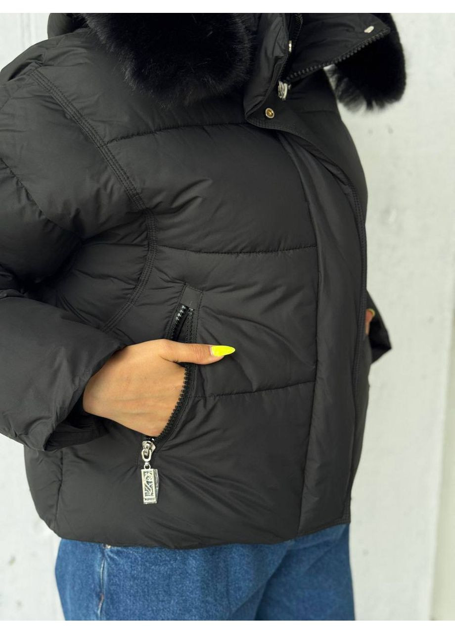 Черная зимняя куртка-пуховик Fashion