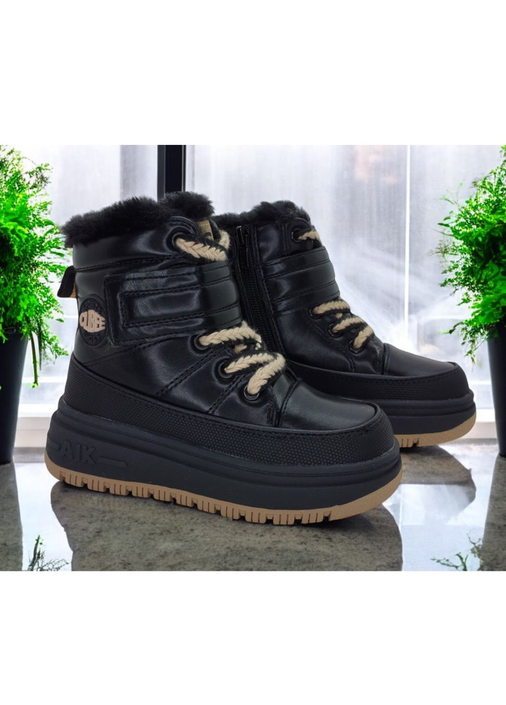 Черные зимние ботинки зимние Clibee