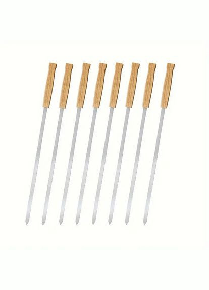 Набір шампурів в чохлі з дерев'яною ручкою DA609 8 шт No Brand (321992050)