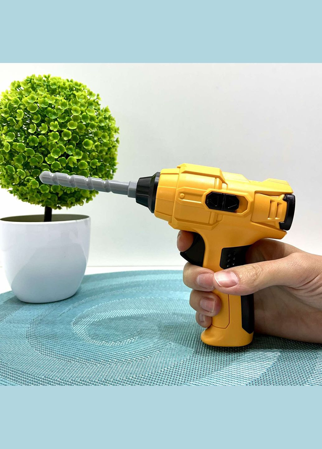 Набір інструментів шуруповерт дриль механічний Жовтий (T027) Bambi (340466563)